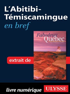 cover image of L'Abitibi-Témiscamingue en bref